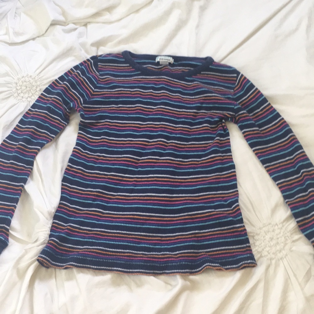 Striped long sleeve top